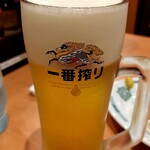 日高屋 - 生ビール　１杯め
