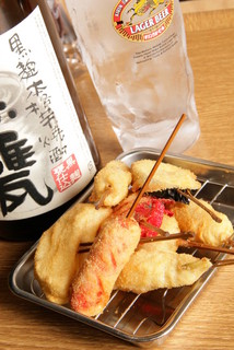 Kushikatsu Dengana - 本格焼酎も取りそろえております。お客様の最高の組み合わせの一本を。