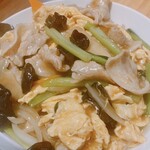 中国料理 かおたん - 豚肉と木耳の卵炒め
