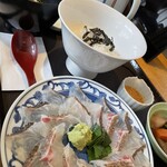 Tanakadashiki Kaisen Shokudou Uochuu - 鯛茶漬け（鯛1.5倍）＠2,380円