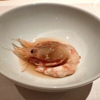 ミモザ - 牡丹海老のパオラージャオ漬け