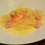 goodspoon pizzeria＆cheese 立川店 - 濃厚チーズのカルボナーラ濃厚卵添え