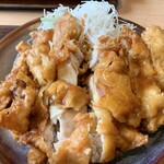 満天食堂 - このお皿からはみ出そうなチキンが凄いっ！！