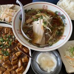 Taiwan Ryourishokuetsu - 麻婆豆腐定食1,080円（ラーメンに変更）