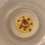 プレスキル - 坂田さんの絶品トウモロコシのアイスクリームとフラン カラメル風味