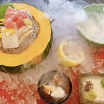 料亭 天王殿 - 大トロ・鮑・イカ・タイ　タコ・鱧