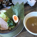 はし友ラーメン - あっさり　つけ麺（キャベツ盛りサービス）　650円　