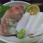 どんまい - 2013.9. \2,000コース④　刺身盛り　エビ抜きバージョン