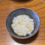 望洋館 - 鱧鍋の出汁をご飯に掛けて頂くと、最高ですよ