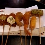 Izakaya Ginza Mikuni - 串揚げ盛り合わせ6本