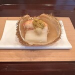 松川 - 毛蟹と芋茎