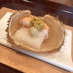 松川 - 毛蟹と芋茎