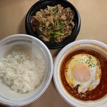 松屋 - ガパオハンバーグ 890円、プルコギ単品530円