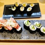 寿司ぼたん - トロたく、カッパ巻き、本わさび巻き