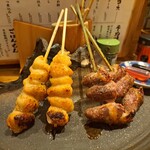 か志わ熟成鶏十八番 - ぼんじり、ハツ