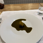 シャントレル - ❽黒アワビのソテー、肝のソース。