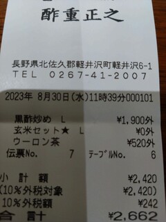 レストラン酢重正之 - 