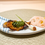 八王子 寿司 有 - オキメダイの木の芽焼き