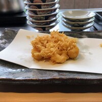 てんぷら天松 日本橋店 - 小エビと小柱のかき揚げ
