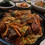 韓サラン - スンデ炒め（豚の小腸）１４８０円