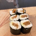 鮨 難波 - 干瓢の涙巻き、、ピンボケ、すいません