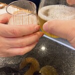 鮨 難波 - ノンアルのビールで乾杯！