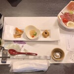 海鮮茶屋せんざん本店 - 前菜、ローストビーフ