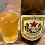 Tachinomi Torifuku - 瓶ビールは赤星