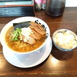 Ramen Kou - あご塩麺並　ランチライス　2023-9-2