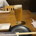 h Oumigyuuyakiniku Hanabi - アサヒの高めのビール 味はアサヒ