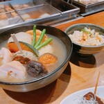 小田原おでん本店 - 特選おでん盛り合わせランチと茶飯