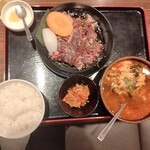 Anrakutei - ハラミとユッケジャンスープ
