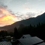 本家扇屋 - 朝日が山に照らされて綺麗でした