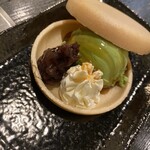Okonomiyaki Pompo Korin - モナカアイス抹茶