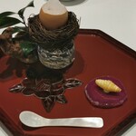 La Vallee d'Or - じゃがいものクロワッサン　とうもろこしと卵の前菜