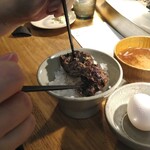挽肉と米 - みっちりと肉の詰まった感じ