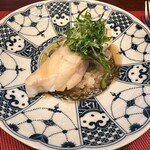 海鮮中国料理黄河 - 長崎スジアラ　蒸し　九条ネギ　飯蒸し　スジアラの餡