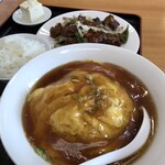 Shikikou - とり味噌炒めランチ（天津ラーメン）