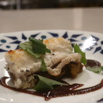 anchoa - 鱧とラタトゥイユ 魚のアラと赤ワインのソースアップ