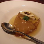 開化亭 - フカヒレステーキ！ 上湯スープ　松茸も香りが良い