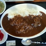 肉食堂 最後にカツ。 - 俺のカレー特大（上方から）