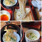 Aji No Mingei - 天ぷらは、かぼちゃ、エビ、オクラ。
                      旦那くんに手伝ってもらいました(´∀｀; )
                      熱々の茶碗蒸しは優しい味わい。