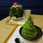 Saryo ITOEN - 抹茶ソフトクリームとお茶屋の本格かき氷 抹茶いちご～練乳がけ～