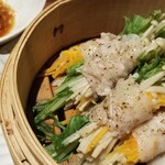 岳志 - 野菜豚肉巻きのセイロ蒸し