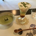 お抹茶処　宗祇庵 - 宗祇庵パフェセット（冷抹茶）