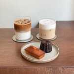 SLOTH COFFEE - カフェラテ、クリームミルクティー、抹茶カヌレ、プレーンフィナンシェ