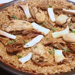 Paella with Oyster and porcini mushrooms