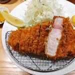 トンカツツキウマ - 限定山形豚リブロース200ｇ定食1880円(税込)