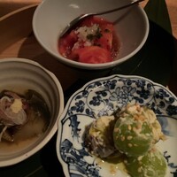 SHIKAKU - SHIKAKU(前菜三種 わっぱ盛り)