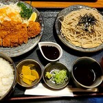 Kiri no shita - ・とんかつ定食とミニそば(冷)1180円